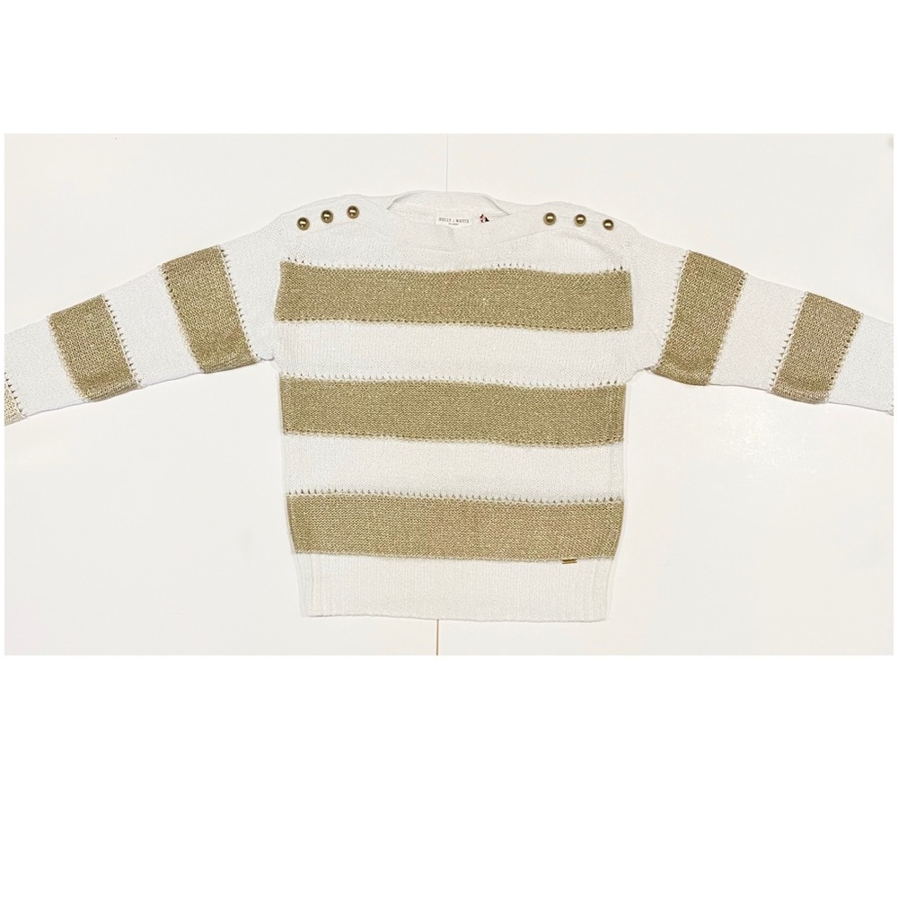 Holly & Whyte White Gold Stripe Sweater